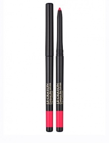 Lip Contour. Rich, creamy colour in an automatic pencil that never needs sharpening. Its soft, rounded tip swivels up to provide lips with lasting colour and perfect definition, while preventing lipstick from feathering or bleeding. 