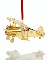 Help your Christmas celebration take off with the intricately detailed, gold-plated First Flight ornament from ChemArt.