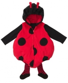 Your little lady will have lots of good luck in this precious 3-piece shirt, romper and tights ladybug Halloween costume from Carter's.