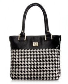 Whether you're perusing a Saturday morning flea market or dining with the ladies who lunch, this gracious shopper from AK Anne Klein is the obvious choice. With classic houndstooth pattern, polished signature hardware and spacious interior, it's the perfect marriage of fashion and function.