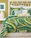 A brilliant addition! This Trina Turk Vivacious quilted sham is bursting with color and charisma. Its bold and lively pattern exudes contemporary style.