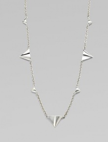 From the Thorn Collection. Long enough to double, this delicate chain sprinkled with shining, spiky thorns combines the elegant and the edgy with great spirit.Sterling silverLength, about 42Lobster claspImported