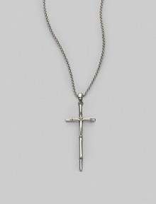 From the Bamboo Collection. An elegant, understated symbol of faith, rendered in sterling silver with a bamboo texture and the Hardy touch. Sterling silver Chain length, about 36 Pendant length, about 2½ Lobster clasp Made in Bali