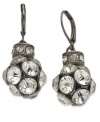 Add a little disco ball style to your day. These Charter Club drop earrings shine on with glass accents on a ball silhouette. Crafted in hematite tone mixed metal. Approximate drop: 3/4 inch.