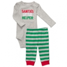 Everyone will think he's Santa's right-hand little man in this darling Christmas-inspired bodysuit and legging set from Carter's.