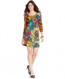 Wake up your wardrobe with Cha Cha Vente's floral-print shift dress.