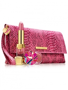 Includes Pure Color Long Lasting Lipstick in Candy, Pure Color Gloss in Pink Innocence and a chic pink snake-print clutch. Best of all, the Evelyn Lauder Dream Collection helps raise awareness that early detection saves lives. For each purchase of the Evelyn Lauder Dream Lip Collection, Estée Lauder will donate 20% of the suggested retail price to The Breast Cancer Research Foundation from August 2012 - June 2013. 