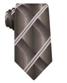 A visually textured tie from John Ashford gives your dress look instant depth.