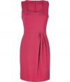 With a sophisticated tailored cut in ultra comfortable heavyweight jersey, Moschino C&Cs muted fuchsia dress is a chic choice perfect for taking from the cubicle to cocktails - Scoop neckline, sleeveless, skirt with pleat detailing, hidden back zip - Tailored fit - Wear with a boyfriend blazer, a printed silk scarf and flats