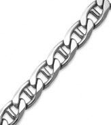 Add a sophisticated chain for timeless appeal. This men's horse bit link bracelet is crafted in sterling silver. Approximate length: 8-1/2 inches.