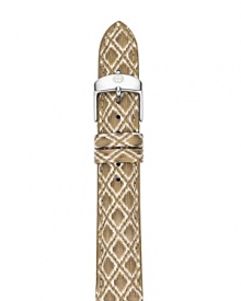 Michele takes the gold with this leather watch strap. Designed to update your favorite watch, it's interchangeable with heads from the brand's much-coveted collection.