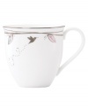 Hummingbirds twirl and buzz from flowery pink leaves to blue on dreamy bone china mugs from Lenox Lifestyle dinnerware. The dishes from the Silver Song collection are crisscrossed with platinum branches and abound with fanciful springtime delight and irresistible modern charm. Qualifies for Rebate