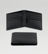 Vitello Classico basic wallet. Six card slots and two bill compartments Made in Italy 3¾ X 4¼ 