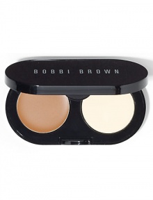 Conceal and set in one portable kit. This Creamy Concealer (0.05 oz.) blends easily to instantly cover and brighten dark circles. It also helps maintain skin's moisture levels for a smooth, virtually line-less look. Fuss-free Pressed Powder (0.06 oz.) sets concealer for long-lasting wear. 