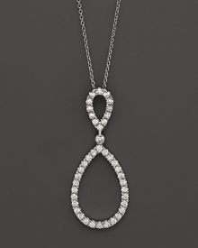 Diamond and 18K white gold pendant necklace from Roberto Coin.