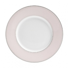 World-renowned fashion designer Monique Lhuillier collaborated with Waterford to create this fine china plate in beautiful blush tones adapted from her brilliant couture bridal gowns and red carpet creations.