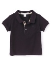 Sophisticated little gents will look ever-so-charming in the iconic Burberry Palmer polo.