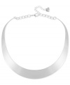 Chic and sleek. This half-moon collar necklace from Robert Lee Morris is crafted from silver-tone mixed metal and offers a clean look for any elegant affair. Approximate length: 14 inches + 3-inch extender. Approximate drop: 3/4 inch.