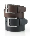 Finish off your dress look with this reversible leather belt from Hugo Boss.