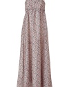 Luxe dress in fine, multicolor cotton, linen and silk blend - Ultra-feminine, summer-ready floral motif - Chic, on-trend maxi style with long, gently pleated skirt - Empire bodice with spaghetti straps - Zips at back - Pretty and polished, ideal for both day and evening - Pair with gladiators, wedges or platform sandals