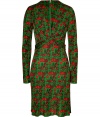 With a sexy 1970s silhouette, this Issa print dress features a figure-hugging fit with retro-inspired detailing - Deep V-neckline, crisscross draped waist detail, long sleeves, form-fitting, concealed back zip closure - Style with bright red pumps and a streamlined clutch