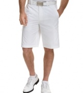 Keep your cool cruising the green in these comfortable twill shorts from Greg Norman for Tasso Elba.