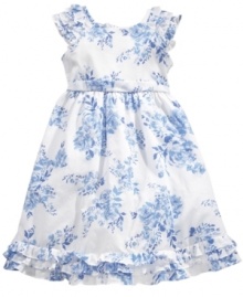 Party anyone? She'll be ready to sit for tea or have a playtime doll party in this sweet frock from Rare Editions.