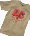 Get him messy without having to clean him up in this DC Shoes tee shirt with a gooey graphic.