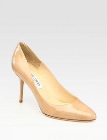 From the Jimmy Choo 24:7 Collection. This patent leather staple defines elegance.Self-covered heel, 3½ (90mm) Round toe Leather lining and sole Padded insole Made in ItalyOUR FIT MODEL RECOMMENDS ordering one size up as this style runs small. 