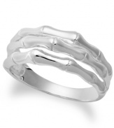 Serenity now. This tranquil ring style by Giani Bernini features three bamboo-shaped bands in sterling silver. Size 8.