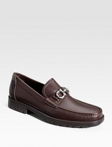 A classic leather loafer, expertly constructed in Italy from premium leather with a silvertone accent and signature lug sole. Leather lining Padded insole Rubber sole Made in Italy