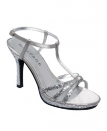 Put supreme sparkle in your step with the glitter-covered straps of Rampage's Krane platform dress sandals.