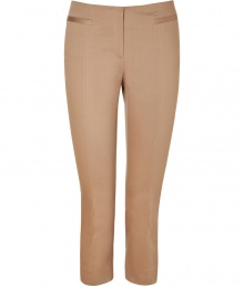 Inject your wardrobe with ultra feminine style with these flattering cropped pants from Blumarine - Fitted silhouette, front welt pockets, seaming detail, cropped - Pair with a button down, a tailored blazer, and classic pumps