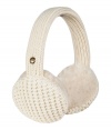 Detailed in a soft ribbed knit with signature shearling lining, UGG Australias build-in speaker earmuffs are a stylish and practical way to listen to music on the go this winter - Ribbed knit with tonal shearling trim, build-in speaker technology - Connector cable included - Wear with puffy parkas and matching shearling boots