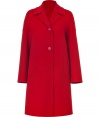 Streamlined and sophisticated, this raglan sleeve wool coat injects classic style into any look - Large spread collar, front button placket, raglan sleeves with seam detail, welt pockets, A-line silhouette - Wear with a pencil skirt, a tie-neck blouse, and peep-toe heels