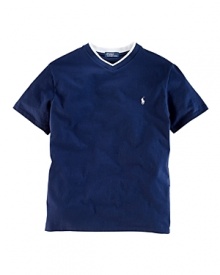 Essential short-sleeved tee in soft, washed cotton jersey.