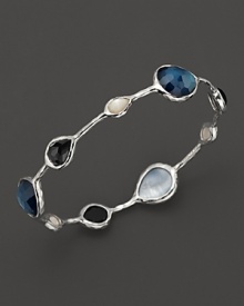 Onyx and faceted doublets of mother-of-pearl and clear quartz in sterling silver from Ippolita's Forest Wonderland collection.