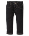 These dark skinny jeans from Pearls & Popcorns are made for only the most stylish of little girls.