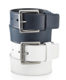 The perfect addition to your jeans style, this belt from Calvin Klein makes a statement.