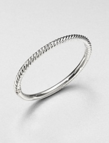 From the Thoroughbred Collection. An iconic cable design in sleek sterling silver with an engraved logo detail. Sterling silverDiameter, about 2.25Slip-on styleImported 