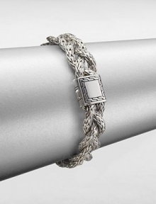 From the Classic Chain Collection. This nature-inspired style from a socially and environmentally responsible brand features intricately designed sterling silver chains in a braided style. Sterling silverLength, about 7.25Push clasp closureImported