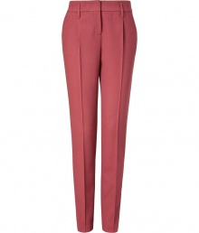 Tailored to perfection with a trendy tapered leg, these ultra-chic pants from Schumacher will update your workweek favorites - Side and back slit pockets, zip fly, hidden hook closure, belt loops, pleated front - Tailored tapered fit - Wear with a tucked in silk tee and classic pumps