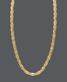 Nothing expresses elegance more than a gold necklace chain. Made of 14k gold, chain features an intricate faceted design. Approximate length: 24 inches.