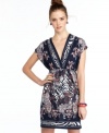 Inspired print plus kimono design make this dress from Pink Rose an easy choice for chic, everyday style!