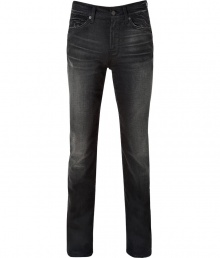 Add instant style to your casual look with these elegantly distressed jeans from Seven for all Mankind - Five-pocket styling, belt loops, logo detailed back pockets, stylishly distressed - Slim cut - Wear with a cashmere pullover and retro-inspired sneakers or with a henley, a blazer, and motorcycle boots