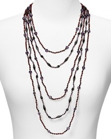 Make a regal statement with Lauren by Ralph Lauren's bead bedecked necklace. Drape this faceted showpiece over a simple white blouse to transform basics from bland to Baroque.