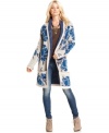 A statement sweater, this floral Free People long cardigan is perfect for a standout fall look!