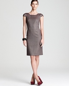 A smoky grey hue revitalizes the classic BOSS Black sheath dress for a sleek, sophisticated approach to the 9-to-5. Team with color-pop heels and elevate the streamlined style to new heights of office chic.