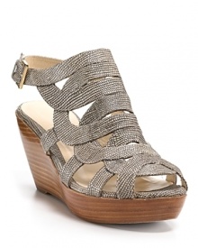 Chunky and strappy, the Interlock wedge is oh-so-chic when worn with super skinnies. From Rebecca Minkoff.