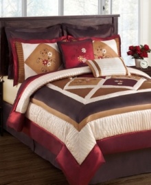 Altogether elegant, the Abbey Road bedding set has all the makings of a warm and inviting bedroom. Embroidery, texture and shine enhance every element of your bed in rich, sophisticated colors.